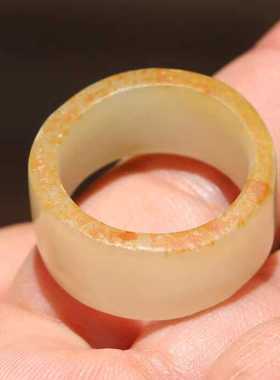 和田玉米料19.4mm扳指手饰