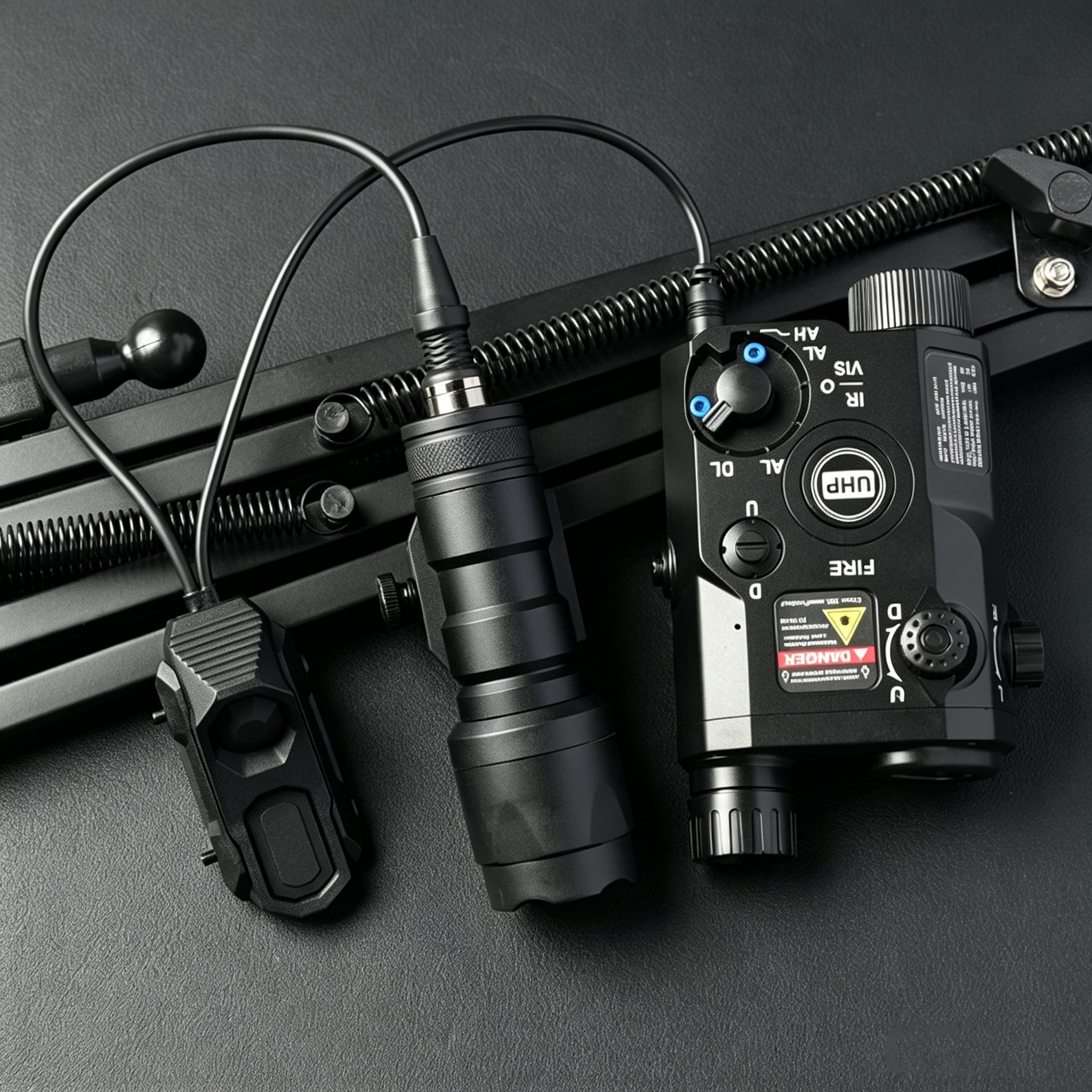 战术镭射PEQ-15红绿激光指示器AXON双控M300合金手电筒玩具枪配件