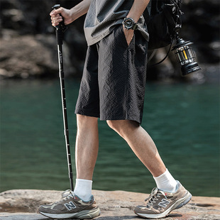 新款 速干五分裤 男士 男胖子大码 加肥加大潮牌宽松 休闲短裤 夏季