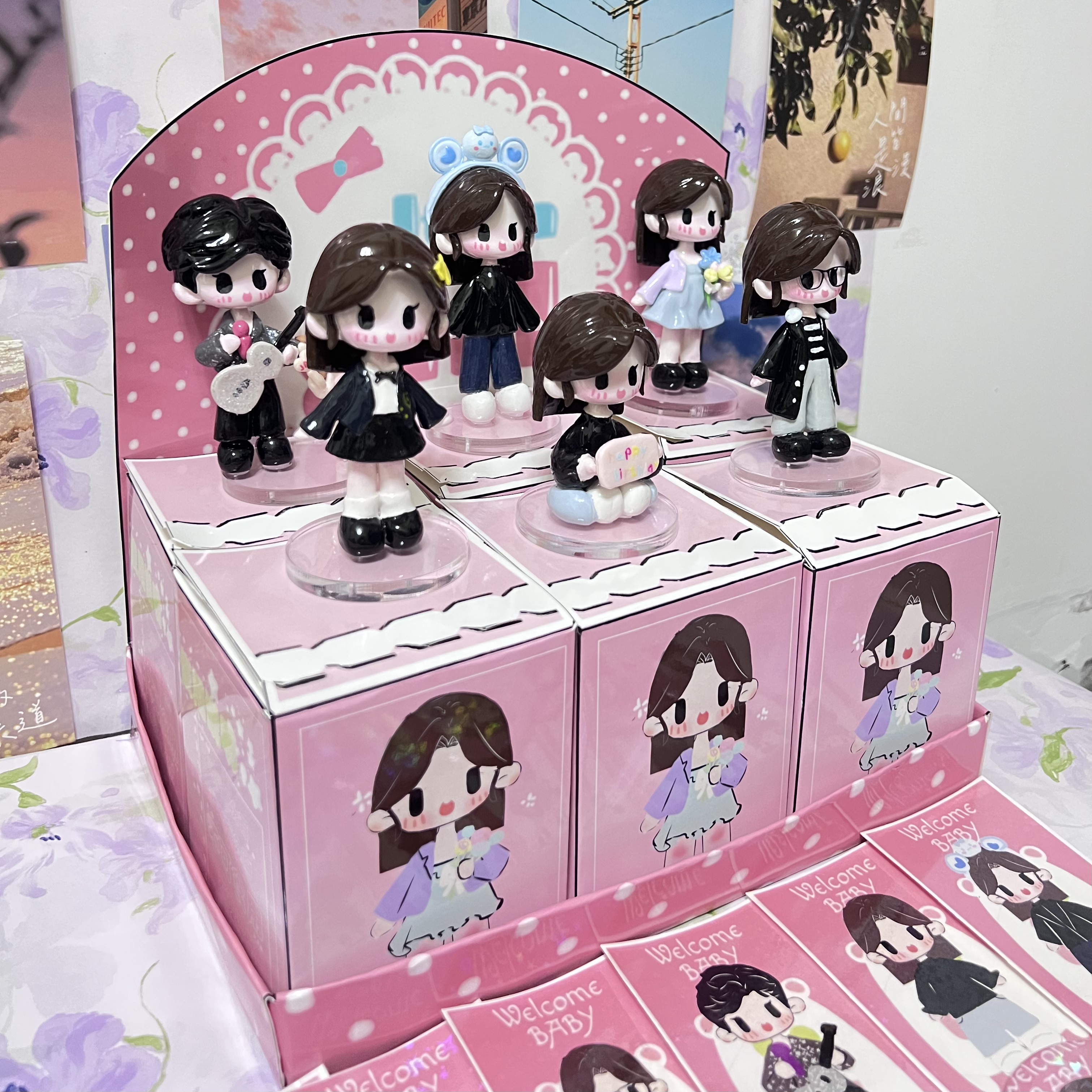 定制盲盒公仔潮玩手办石塑摆件软陶手工情侣纪念日生日结婚礼物