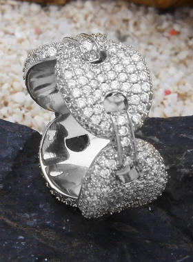 欧美风真金电镀咖啡豆猪鼻子戒指