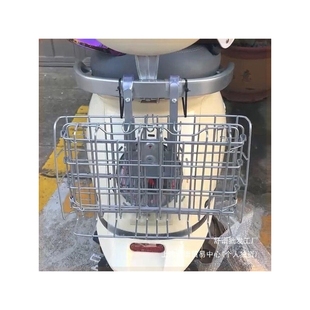 电动车后置车筐自行车前置挂篮收纳头盔雨衣放杂物可折叠防水加粗