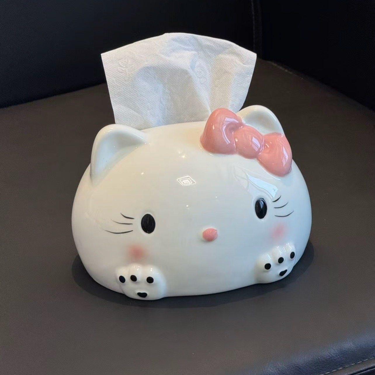 HelloKitty猫纸巾盒凯蒂猫客厅桌面抽纸盒纸卷收纳盒家用装饰摆件,收纳整理,纸巾盒,淘宝优惠券,粉丝福利购,淘宝优惠卷