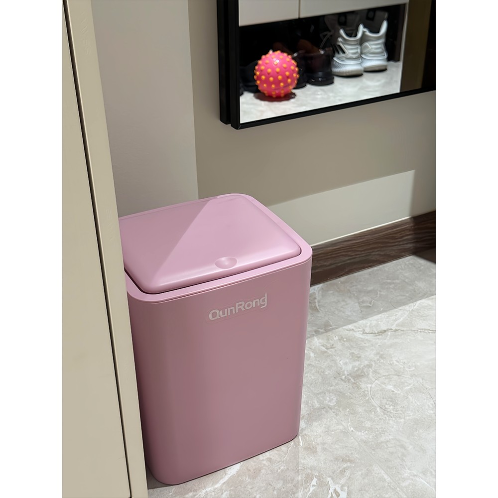 高颜值按压弹盖垃圾桶家用卫生间客厅厨房大号大容量纸篓2026新款