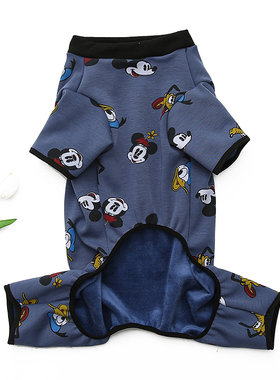 狗狗衣服加绒加厚保暖四脚衣防掉毛中大型犬金毛萨摩柴犬秋田卫衣