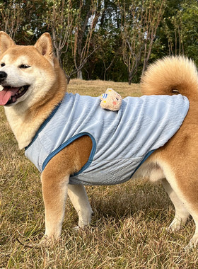 拉布拉多衣服狗狗加绒保暖背心新款柴犬金毛萨摩春秋中大型犬马甲