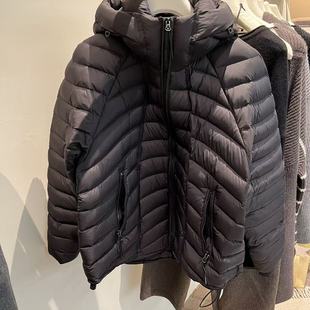 保暖外套 压线菱形格羊毛围脖90白鸭绒羽绒服女冬季 JVV SISTER时尚