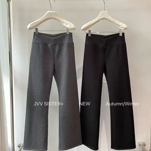 加绒加厚显瘦JVV 女 SISTER裸感性感微喇高腰休闲健身加长瑜伽裤