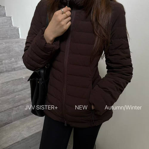 JVV SISTER简约职场修身显瘦90白鸭绒羽绒服女冬季休闲保暖外套