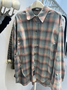 JY production秋季格子控宽松纯棉经典百搭情侣磨毛纯棉衬衫衬衣