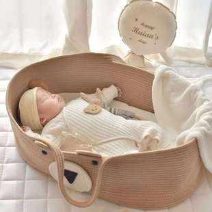 婴儿提篮外出便携式 宝宝手提篮新生儿出院篮子车载安全睡篮床