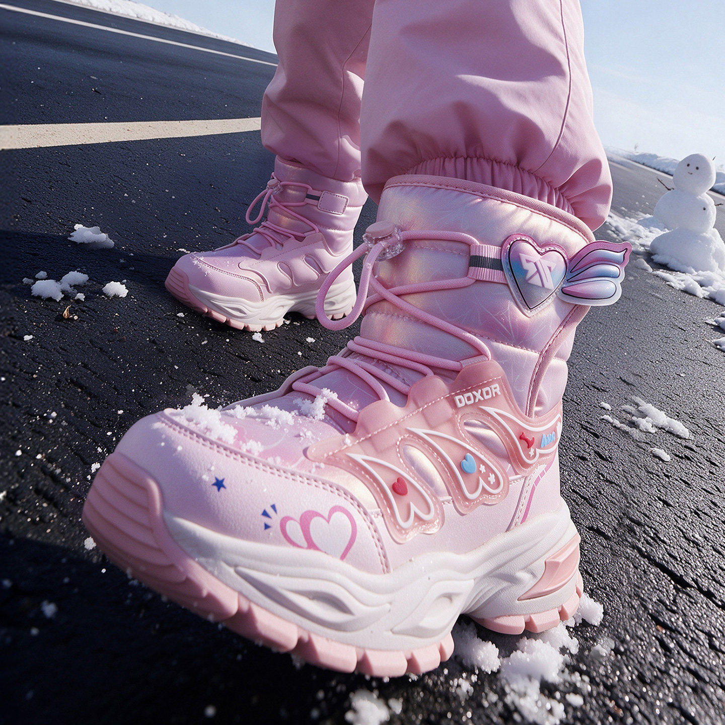儿童加厚保暖防水防滑雪地靴