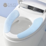 马桶垫粘贴式马桶贴冬季保暖毛绒印花马桶坐垫圈可裁剪