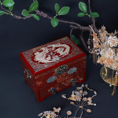 多层平遥推光漆器首饰盒结婚礼物