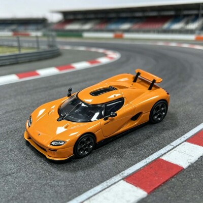 TarmacWorks 1:64 柯尼塞格 CC850 金属银 橙色 合金汽车模型