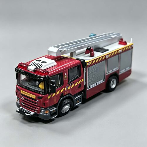 微影Tiny 1:76 消防斯堪尼亚大型泵车低地台 合金汽车模型