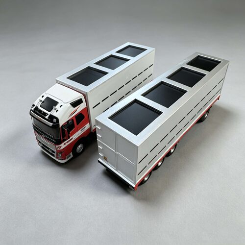 ASTM 沃尔沃 Volvo FH16 600 1/64 新西兰合金牲畜运输卡车模型