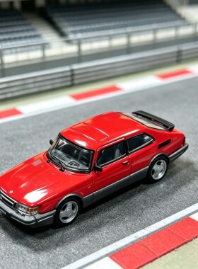 Tarmac Works 1:64 萨博 900 turbo  T64G-056-BK 合金汽车模型