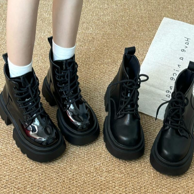 2025春季新款增高黑色马丁靴