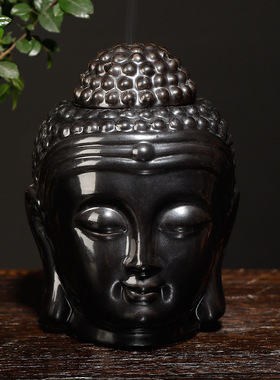 厂家直销陶瓷佛头香薰炉 室内家用香精油专用香炉工艺品家居摆件