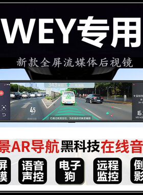 魏牌玛奇朵VV6摩卡VV7拿铁DHT坦克300专用流媒体后视镜行车记录仪