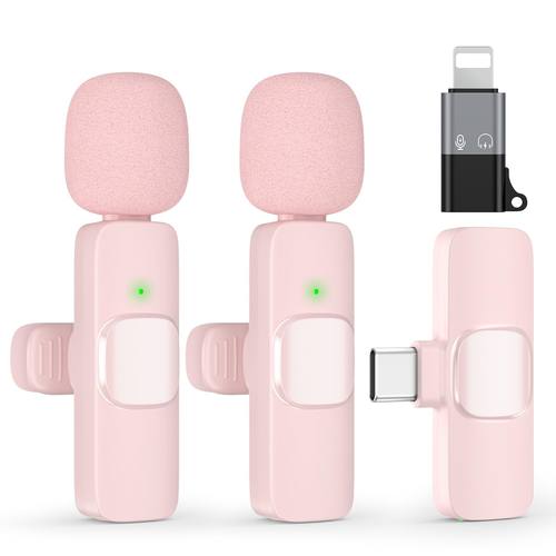 2.4G无线领夹麦克风一托二户外直播抖音手机拍摄收音收音降噪麦