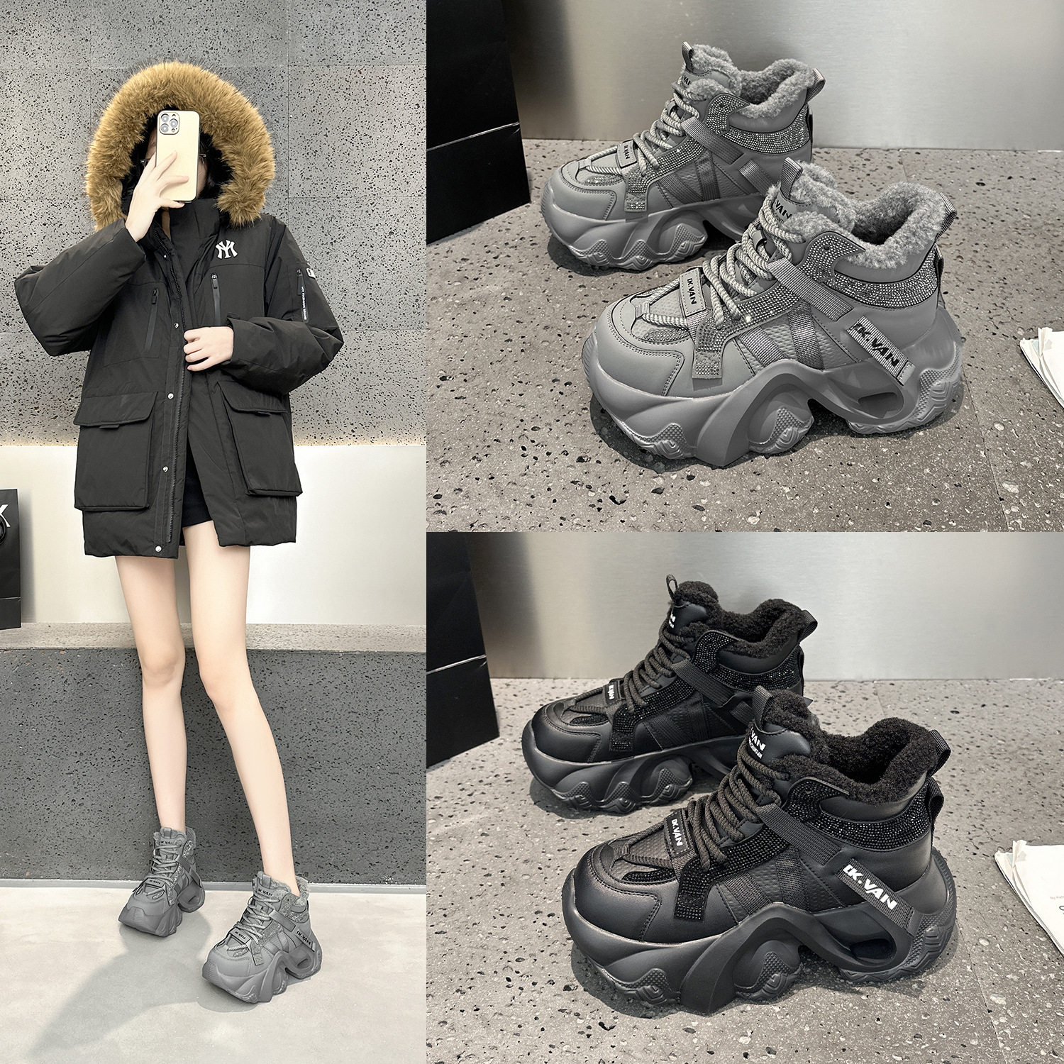 2591-5爆款老爹鞋女2025秋冬款透气百搭老爹鞋学生运动休闲鞋,女鞋,时尚休闲鞋,淘宝优惠券,粉丝福利购,淘宝优惠卷