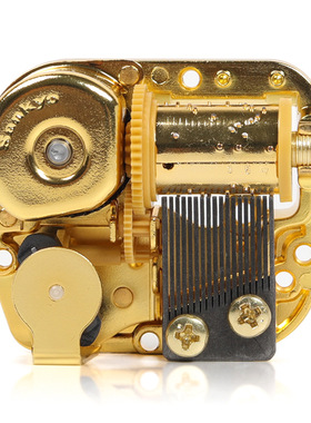 日本sankyo18音镀金音乐盒八音盒发条式机芯 多曲现货开发编曲Diy