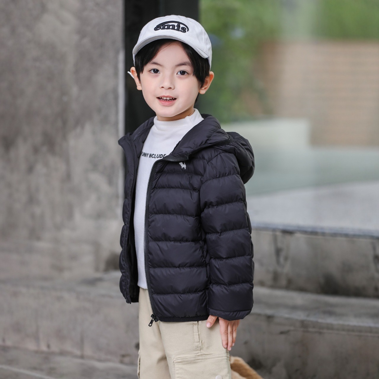 跨境儿童羽绒服轻薄女童羽绒马甲男童背心90白鸭绒内胆冬装外套