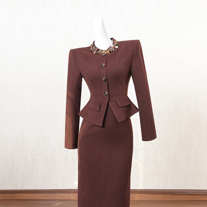 红色复古拼接假两件连衣裙女冬季长裙法式小众设计感高端礼服裙子,女装/女士精品,连衣裙,淘宝优惠券,粉丝福利购,淘宝优惠卷