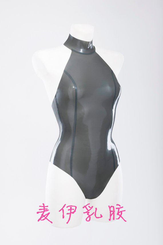 乳胶衣  女 乳胶连体衣 泳衣 无拉链 乳胶Latex Swimsuit