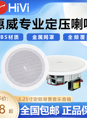 Hivi/惠威 TD206 TD205天花吸顶喇叭套装定压吊顶音响 超市背景音