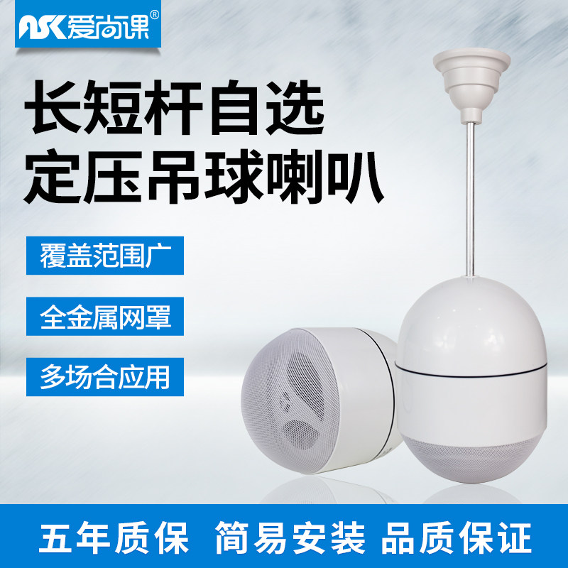 爱尚课 KD-913 吊球音响 悬挂式吊杆天花喇叭 公共广播 背景音乐