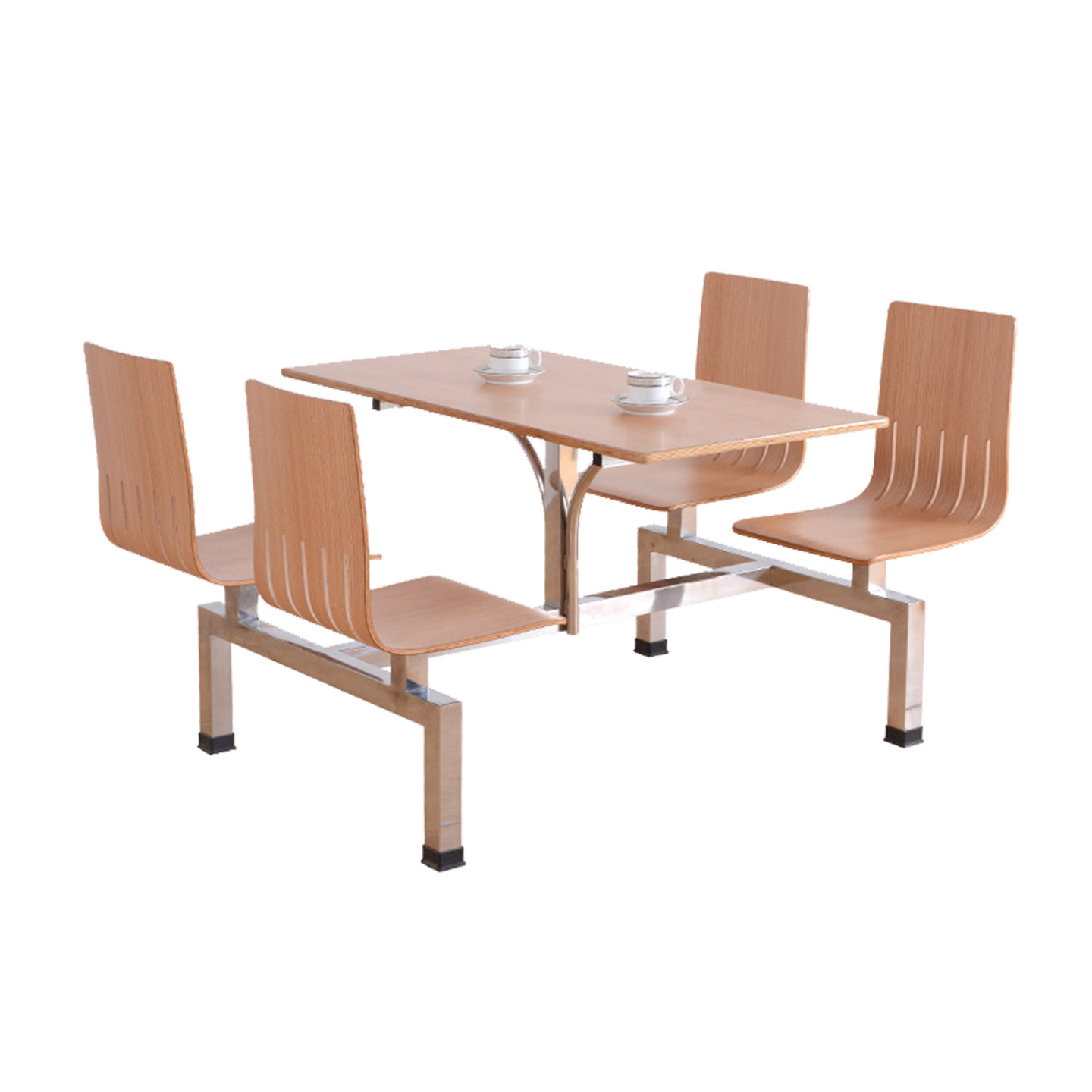 学校食堂快餐厅桌曲木椅4人不锈钢防火板连体饭堂餐桌椅厂家包邮,住宅家具,不锈钢/PVC餐桌,淘宝优惠券,粉丝福利购,淘宝优惠卷