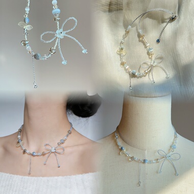 泡沫｜酒馆原创珍珠串珠项链ins简约冷淡风海边旅游颈链送礼清冷