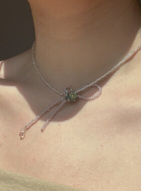 白月光五瓣花｜酒馆三零二秒原创设计复古串珠项链锁骨链甜酷配饰