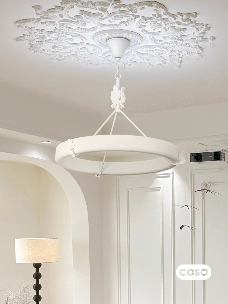 法式客轻奢复s古厅石膏吊灯欧洲巴洛克艺术别墅卧书室房餐厅灯c97