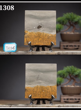 广西草花石国画石方形挂饰平安牌薄片杯垫无漆无蜡TF1308-1357