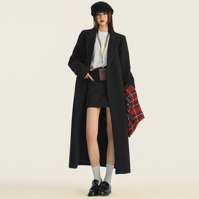 25th ootd!羊毛大衣｜秋冬新款高级感气质黑色灰色呢西装毛呢外套