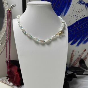 高货欧美风时尚巴洛克异形长形项链天然淡水极极光珍珠项链大牌