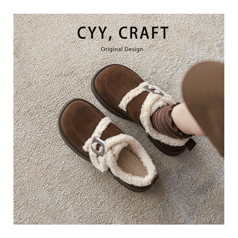 真皮版加绒勃肯鞋女2024秋冬新款