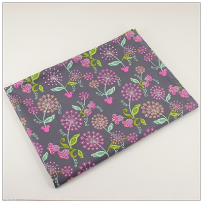 印花布料纯棉平纹植物花卉