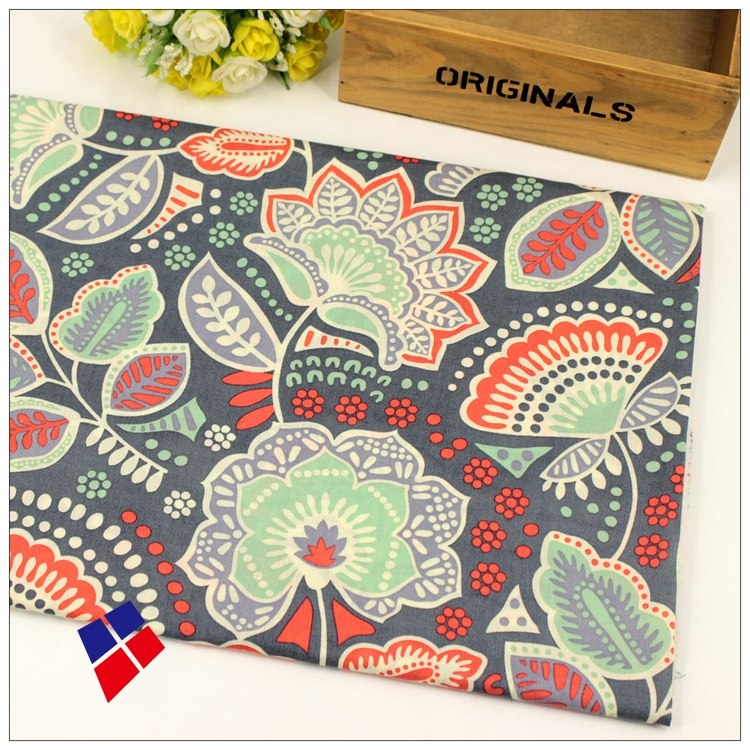 外贸纯棉印花布料床品门帘服装惠安女头巾裙面料灰底大花清仓甩卖,居家布艺,海绵垫/布料/面料/手工diy,淘宝优惠券,粉丝福利购,淘宝优惠卷