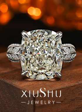 爆闪925银雷迪恩切高碳钻戒指