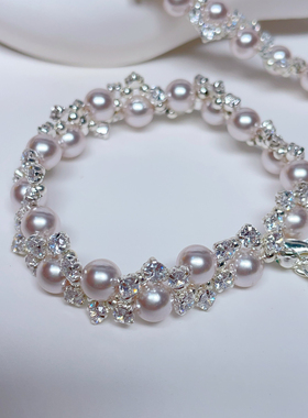 新款超重工曼塔珍珠锆石手链精致淑女腕饰百搭个性甜美手串女礼物