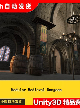 Unity Modular Medieval Dungeon 2.0 包更 模组化中世纪地牢场景