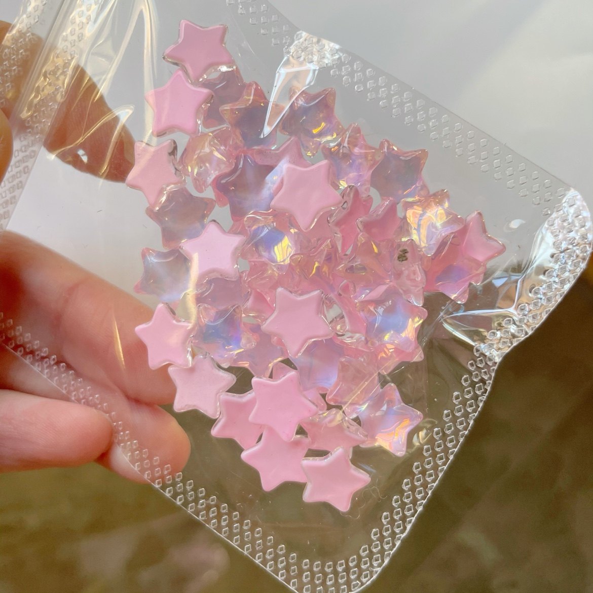 thumbnail for Mocha Aurora Four Pointed Star Moon DIY Jewelry Mobile Phone Case Blind Box Decoration Accessories Bar Chirp Doll Materials