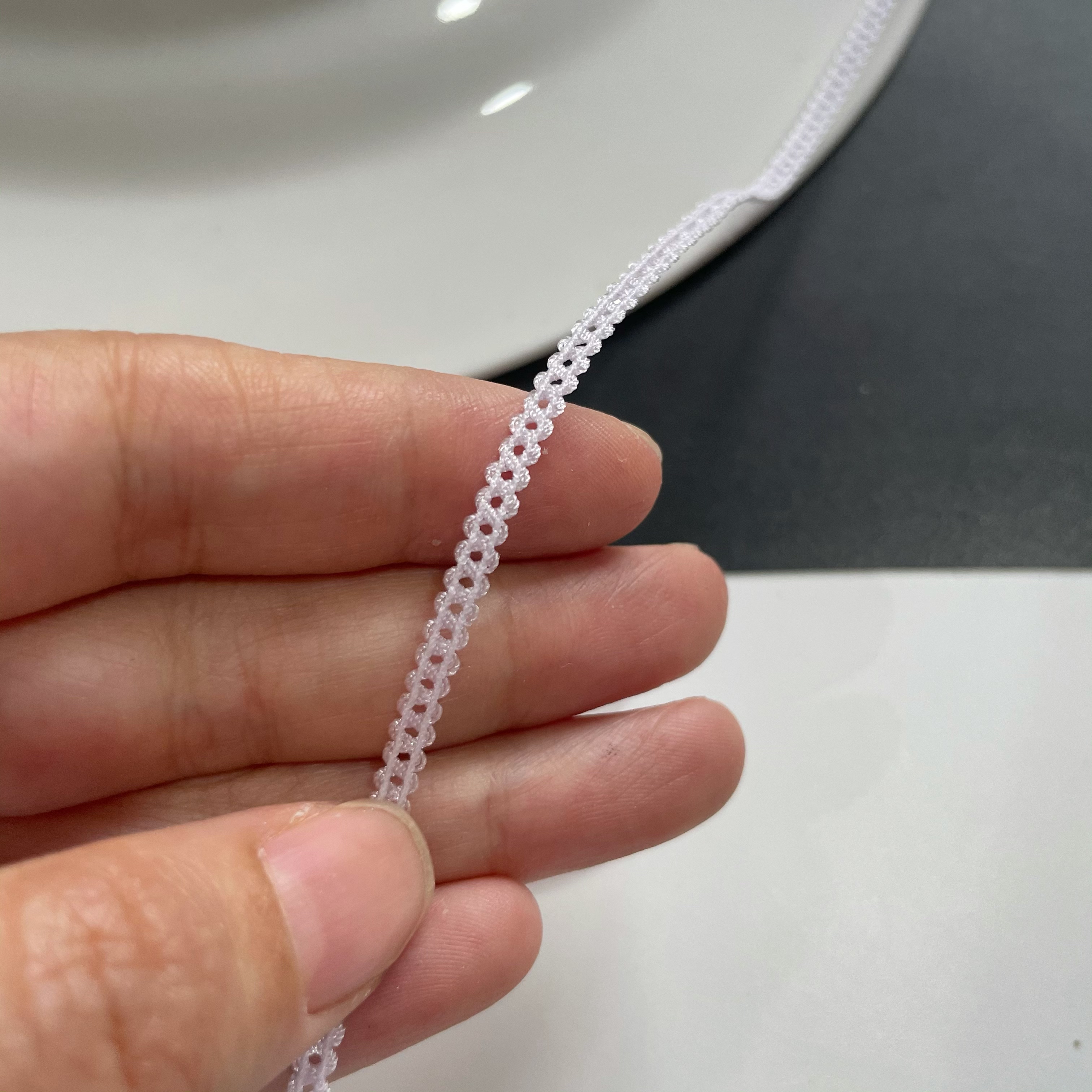 迷你超细3mm弹力细带织带花边 娃衣吊带装饰辅料 双边8字玩偶DIY图片