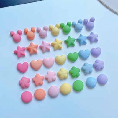 糖果色爱心花朵五角星diy手机壳