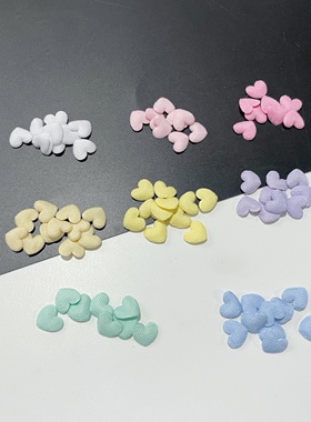 1*1cm 可爱迷你布艺小爱心娃衣配饰宠物发夹diy材料
